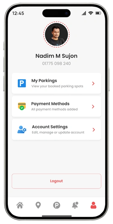 ParEasy UI Screen 15