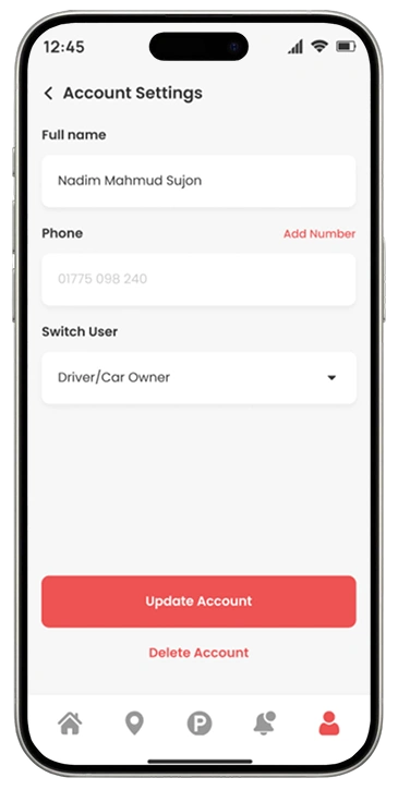 ParEasy UI Screen 16